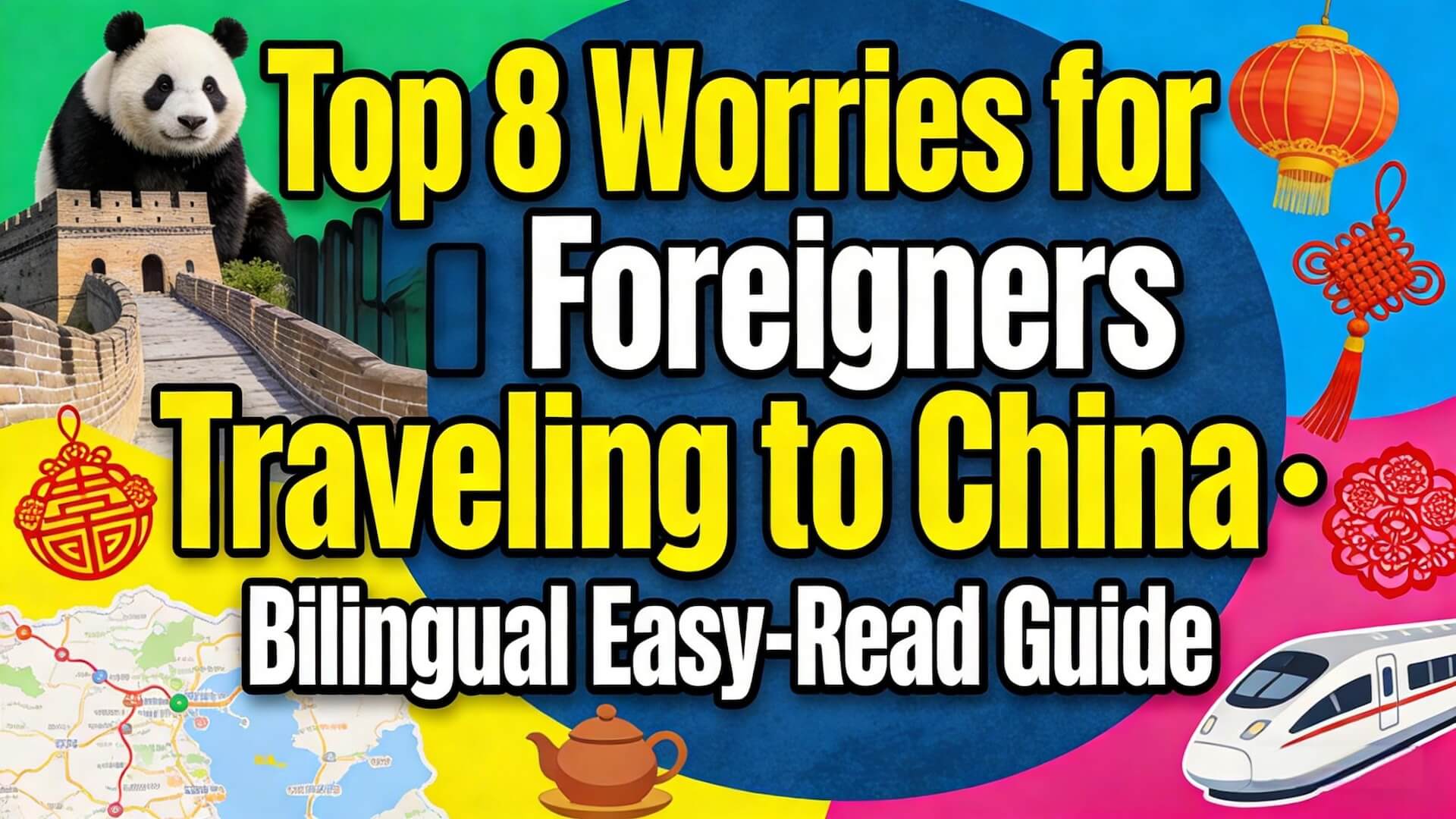 Top 8 Worries for Foreigners Traveling to China · Bilingual Easy-Read Guide